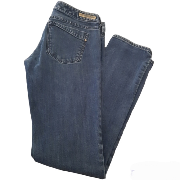 Express Straight Leg Stretch Low Rise Dark Wash Denim Jeans Size 4R - Picture 1 of 6